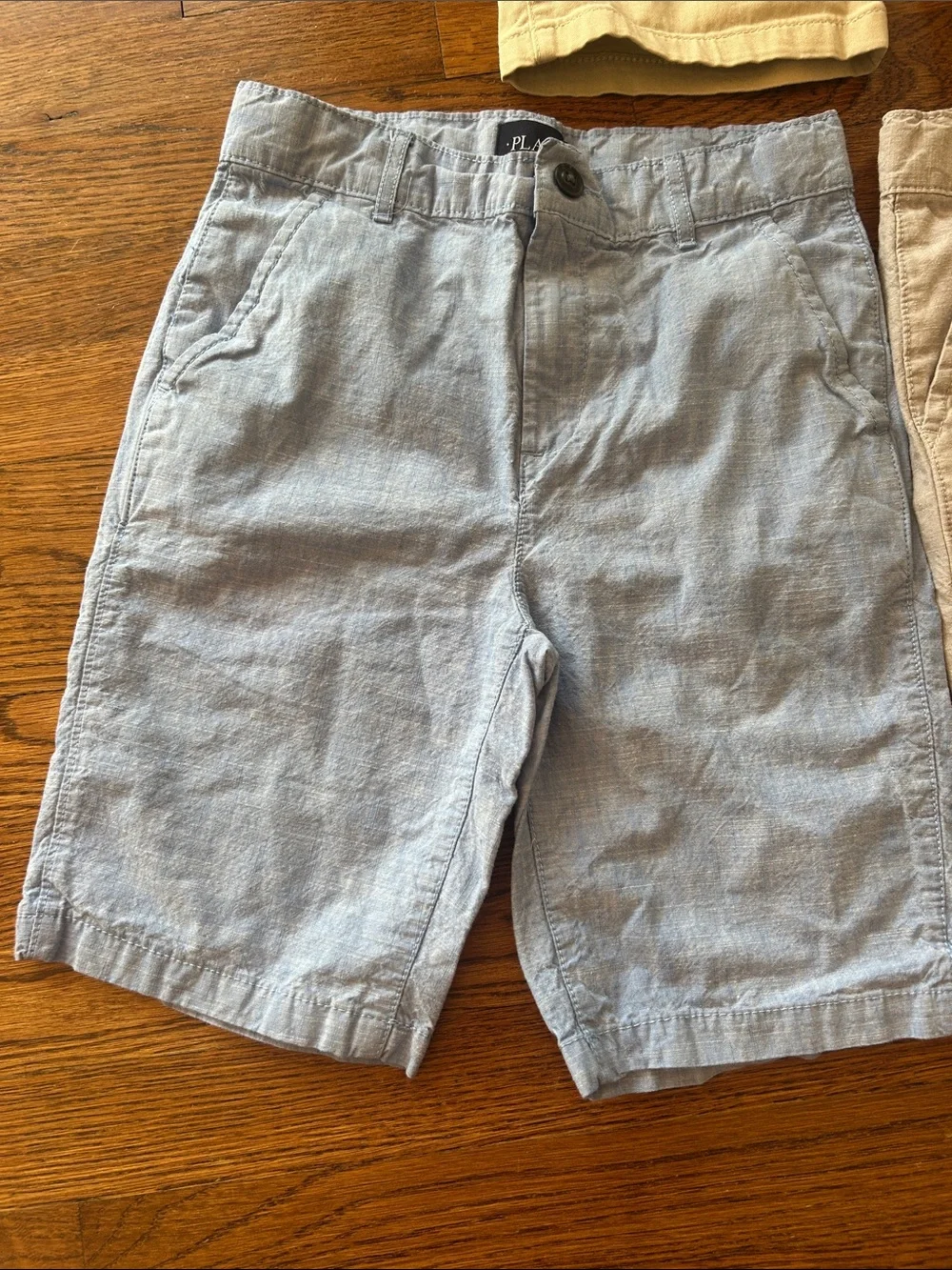 The Children's Place Boys Shorts Trio - Yellow, Light Blue, Beige